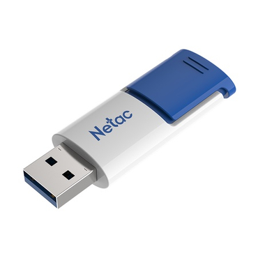 Память USB 3.0 128 GB Netac U182, белый-синий (NT03U182N-128G-30BL)
